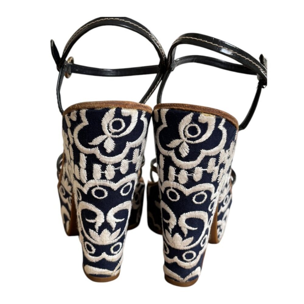 Authentic Miu Miu Embroidered Platform Strappy Sa… - image 7